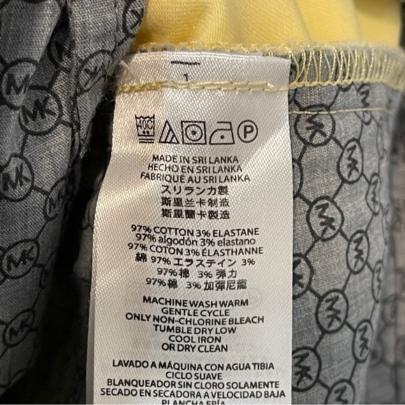 Michael Kors Mens Tailored Spring 1 Classic Fit Pale Yellow Shorts Size 31 - Picture 6 of 7